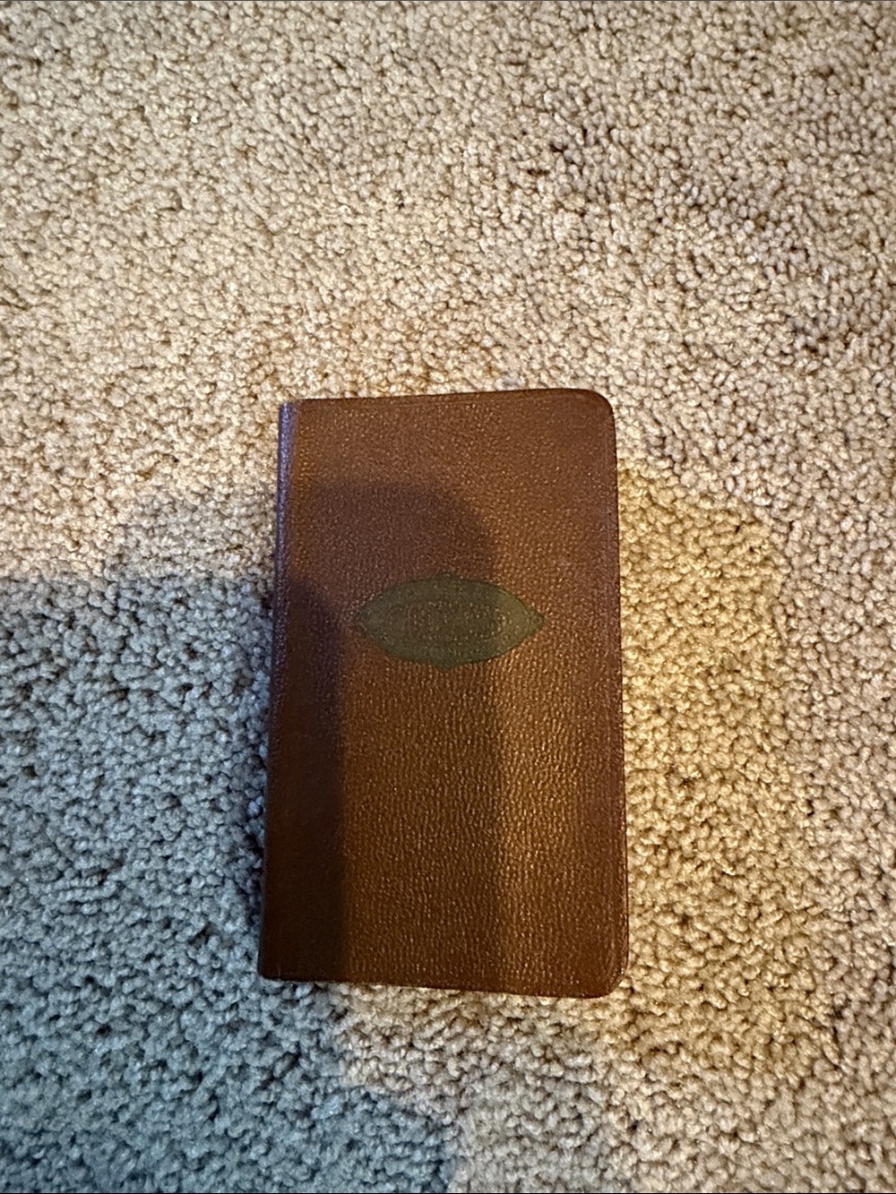 Vintage Brown Leather Pocket Notebook
